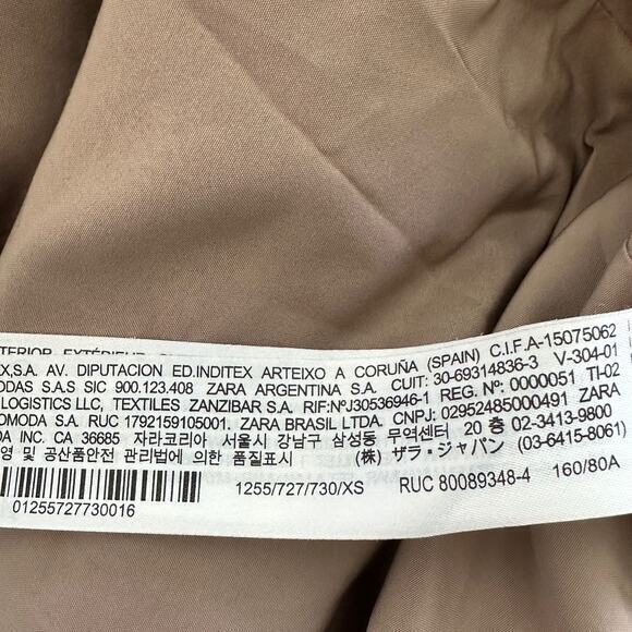 Zara brown teddy soft textured coat size‎ XS - Picture 8 of 11